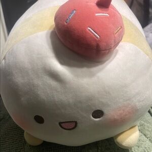 Squishmallow Dessert Plush with Strawberry Topper